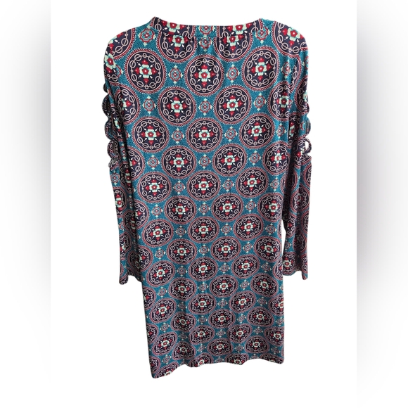 Lulu B Blue Spandex UPF 50+ Long Sleeve Dress Size M - Picture 3 of 4